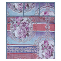 Kuber Industries Flower Print PVC Fridge Top Cover with 6 Utility Side Pockets (Grey)