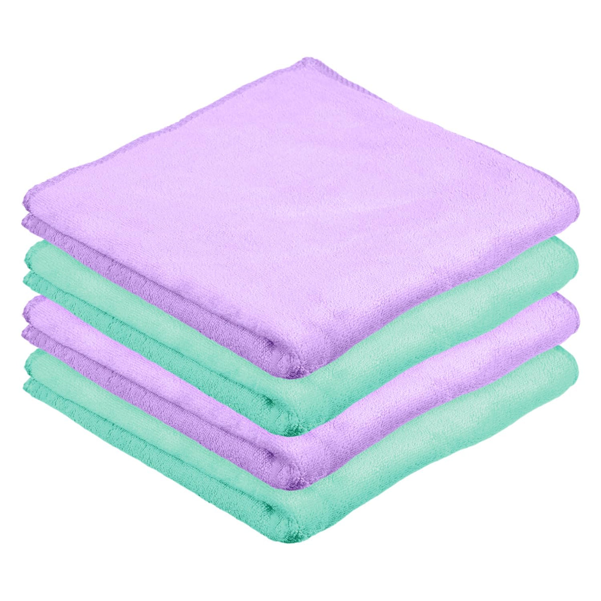 Kuber Industries Cleaning Towel | Reusable Cleaning Cloths for Kitchen | Duster Towel for Home Cleaning | 400 GSM Cleaning Cloth Towel for Car | Bike | 50x70 | Pack of 4 | Multi