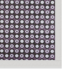 Heart Home Square Table Cover for 4 Seater|PVC Waterproof Circle Pattern Tablecloth Indoor & Outdoor|48x48 Inch (Purple)