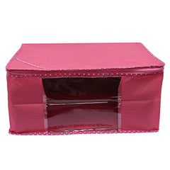 Kuber Industries 12 Piece Non Woven Saree Cover Set, Pink,Large Size -CTKTC6420