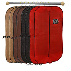 Kuber Industries Embossed Design 8 Pieces Half Transparent Non Woven Men's Coat Blazer Cover (Red & Black & Brown & Golden) -CTKTC42240