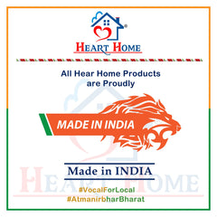 Heart Home Fridge Top Cover with 6 Utility Side Pockets|Peacock Design & Durable Cotton|Size 98 x 58 CM (Blue)