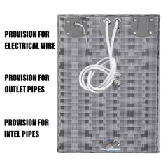 Heart Home Washing Machine Cover | Shelf Check Washing Machine Cover | Soft PVC | Top Load Fully-Automatic Washing Machine Cover | Gray