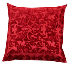 Kuber Industries 7 Piece Velvet Cushion Cover Set - 24" x 24", Maroon