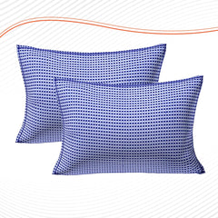 Kuber Industries Double Bedsheet(228 * 254 cm)|Cotton 120 TC Luxury Printed Soft & Lightweight Bedsheet for Double Bed with 2 Pillow Covers (Blue & White)