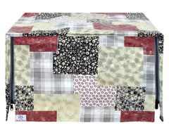 Heart Home PVC Multicheck Floral Print Microwave Oven Cover for Home & Kitchen 25 LTR. (Multicolour) 54HH4100.
