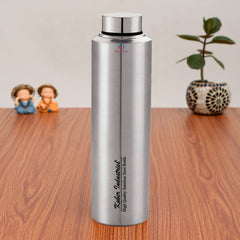 Heart Home Stainless Steel 2 Pieces Fridge Water Bottle/Refrigerator Bottle/Thunder, 700 ML (Silver), Standard