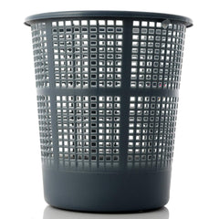 Kuber Industries Mesh Open-Top Dustbin/Garbage Bin|Multipurpose With Plastic Material|Size 22 x 22 x 25 CM, Pack Of 2, Capicity 5 litres (Brown & Grey)