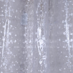Kuber Industries Stone Print Stain-Resistant & Waterproof PVC AC Curtain for Home, Office, Restaurant 8 Feet with 6 Grommets (Transparent)