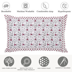Kuber Industries Dot Print Cotton Pillow Cover- 17x27 Inch, Set of 6 (Pink)