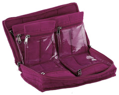 Kuber Industries Embroidery Design Cotton Jewellery Kit, Maroon - CTKTC30594