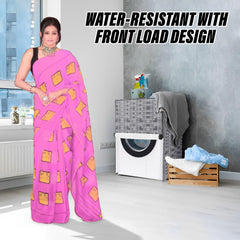 Heart Home Washing Machine Cover | Shelf Check Washing Machine Cover | Soft PVC | Front Load Washing Machine Cover | Gray