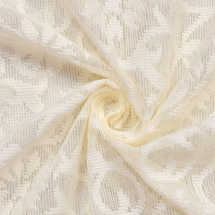 Heart Home Flower Design 7 Feet Door Curtain for Living Room, Bed Room, Kids Room with 8 Eyelet (Cream) 54HH3941.