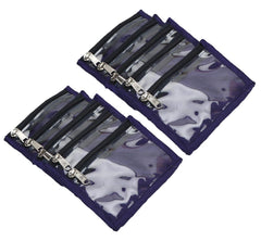 Kuber Industries Fabric Jewellery Box with 10 Transparent Pouches (Purple)-KUBMART2970