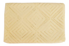 Heart Home Argyle Printed Cotton 4 Seater Center Table Cover,40"x60" (Cream)-44HH023
