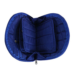 Kuber Industries Cotton Embossed Floral Design Jewellery Kit (Orange and Blue, Standard, CTKTC05339) - 2 Piece