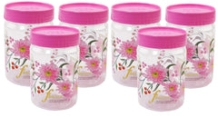 Kuber Industries 6 Piece Plastic Container Set, 500ml,Pink, Standard (CTKTC0101)