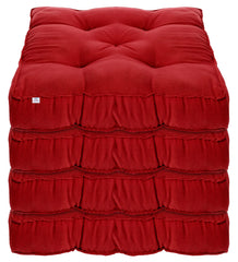 Heart Home Microfiber Square Chair Pad/Cushion for Office, Home or Car Sitting-Pack of 4, 18 * 18 Inch (Maroon) (Model: HS_37_HEARTH020911)