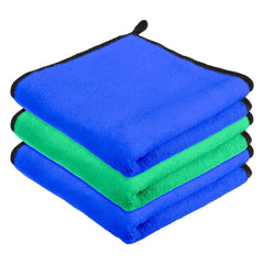 Kuber Industries Cleaning Towel | Reusable Cleaning Cloths for Kitchen | Duster Towel for Home Cleaning | 400 GSM Cleaning Cloth Towel with Hanging Loop | 40x40 | Pack of 3 | Multi