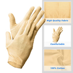 Kuber Industries Gloves | Cotton Summer Gloves | Protection From Sun Burns | Dust | Pollution | Gloves For Women | Gloves For Men | 2 Pair | Pack of 2 | Cream