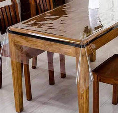 Kuber Industries Transparent Table Cloth|Center Table Cover|Round Table Cover|Table Cover 4 Seater|