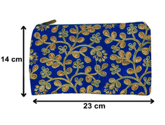 Kuber Industries Embroidery Women Hand Purse Wallet For Party, Wedding, Dating- Pack of 2 (Blue) (HS39KUBMART022034)