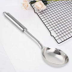 Kuber Industries Ladle|Stainless Steel Serving Chamcha|Nonstick Cooking Ladle|Utensils Cookware Gadgets for Kitchen|9 cm (Silver)