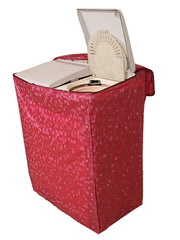 Kuber Industries 3D Design PVC Top Load Semi Automatic Washing Machine Cover - Pink