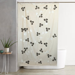 Kuber Industries 2 Piece PVC Shower Curtain Set - 7ft, Grey