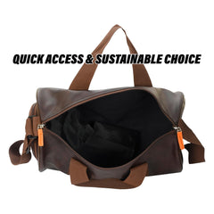 Heart Home Gym Bag|Leather Gym Bag for Man|Sports Gym Bag|Fitness Bag|Gym Bag with Adjustable Strap|Shoe Compartment Gym Bags|Brown