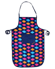 Kuber Industries Navajo Printed Oil Stain Resistant Cooking Kitchen Apron for Men Women with 1 Front Pocket (Blue)-50KM0730