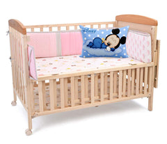 Heart Home Disney Print Organic Toddler Bedding Small Baby Pillow|100% Natural Cotton Cover & Soft Microfiber Material|Size 12x18 (Sky Blue)
