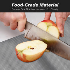 Heart Home Shelf Liner | Kitchen Cabinet Shelf Protector | Kitchen Liners for Cabinets and Drawers | Drawer Liner Mat | Self Check Shelf Liner Cabinet Mat | 5 MTR | Pack of 2 | Gray