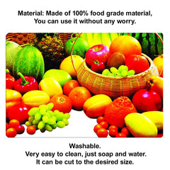 Heart Home Multiuses Fruit Print PVC Table Placemat for Kitchen, Dining Table Set of 6 (Multicolour) 52HH4056