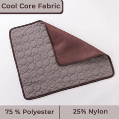Kuber Industries Rectangular Dog & Cat Bed|Premium Cool Ice Silk with Polyester with Bottom Mesh|Multi-Utility Self-Cooling Pad for Dog & Cat|Light-Weight & Durable Dog Bed|ZQCJ001C-M|Coffee