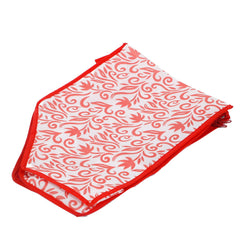 Kuber Industries Floral Design 9 Pieces Non Woven Blouse Cover Set (Red & White) - CTKTC23192