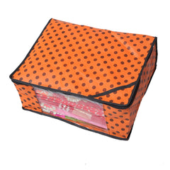 Kuber Industries 2 Piece Designer Polka Dots Non Woven Saree Cover Set (NWSC114)