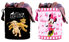 Kuber Industries Disney Print Round Non Woven Fabric Foldable Laundry Organiser with Handles,45 LTR (Set of 2, Pink & Black)-KUBMART11690, Standard