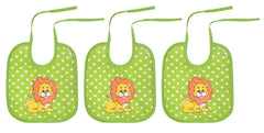 Heart Home Baby Cotton Apron Bibs-Pack of 3 (Green)-HS43HEARTH25515