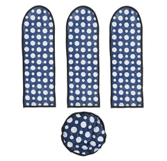 Heart Home PVC Dot Print Dust Proof Three Blade Ceiling Fan Cover (Blue) 54HH4012.