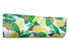 Kuber Industries AC Cover|Attractive Leaf Print 1.5 Ton|All Weather Friendly|Stretchable Fabric & Elastic Closure, (Green)