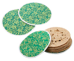 Kuber Industries Cotton 4 Pieces Roti Cover/Chapati Cover/Roti Rumals (Green) 2 Piece Top & 2 Piece Bottom-CTKTC32560