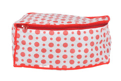 Kuber Industries Dot Printed Non-Woven Blouse Cover, Cloth Organizer, Wardrobe Organiser With Tranasparent Window- Pack of 2 (Blue)-46KM0296