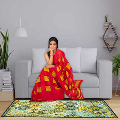 Kuber Industries Bedside Runner | Microfiber Carpet for Bedroom | Anti Skid Runner for Hall | Comfortable Persian Texture Runner Home D cor | 5x2 Feet | Multicolor