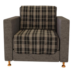 Heart Home Sofa Cover | Jute 5 Seater Sofa Covers | Couch Cover for Home Décor | Sofa Cover for Hall | Check Design Sofa Cover | Sofa Cover set for Living room | Dark Brown