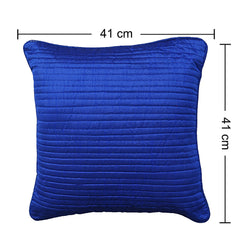 Heart Home Cushion Cover|Sofa Cushion Covers|Embossed Strips Print Sitting Cushion Cover|Polyester Cushion Filler|16x16 Inch|Set of 5 (Multicolor)