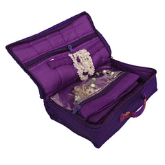 Kuber Industries Brocade Silk Jewellery Kit (CTKTC584, Purple)