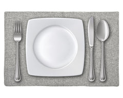 Kuber Industries Jute Table Placemat for Home, Hotels, Set of 6 (Grey)