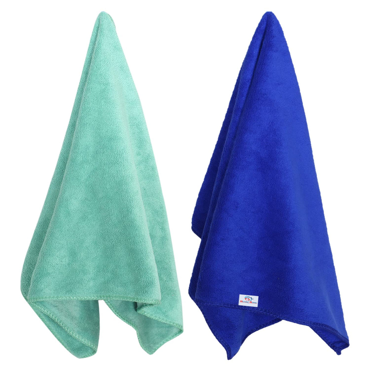 Heart Home Cleaning Cloths|Microfiber Highly Absorbent Wash Towels for Kitchen,Car,Window,24 x 16 Inch,Pack of 2 (Assorted)