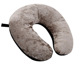 Kuber Industries 2 Pieces Unisex U-Shaped 100 Percent Pure Memory Foam Soft Cushions Neck Rest Pillow for Travel, Car, Train, Flight, Bus (Black & Grey)-CTKTC39214